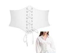 KSVFTB Women's Corset Belt, Tight Corset Elastic White Corsets, Highlighting Perfect Lines, Suitable for Halloween Parties Birthdays Themed Events Daily Styling