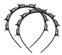 KSVILLA Styling Hairpin Hair Band Double-layer Bangs Clip Hairdressing Tools Lazy Braided Hair Curling Artifact black Pack Of 2