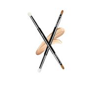 Ksvsonrvi 2PCS Double-ended Concealer Brush, Under Eye Mini Dual End Makeup Brush with Sponge Synthetic Bristle