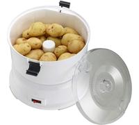 KSWBD Electric Potato Peeler Machine,Electric Slicers,Potato Rumbler Peeler Machine, Vegetable Peeler with Container, Rotary Safety Lock,1kg Capacity