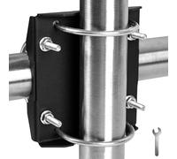 KSWLOR Antenna Mast Cross-Over Bracket Kit for 1.65" to 2.45" OD Pipes with Heavy Duty Right-Angle Plate & Mounting Hardware U Bolts Anti-Rust Finished for TV CB Ham Antenna Double Pipe-Mounting