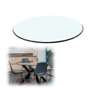 ksxnkhk 1/4" Thick Transparent Round Glass Table Top, 20/36/39/40in Tempered Beveled Polished Edge, Easy to Clean(1000mm(40In))