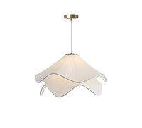 ksxnkhk 1 Light Creative Petal Shape Chandelier,Pendant Lighting Fixture with Mercerized Fabric Adjustable Single Head Hanging Lamp for Kitchen Island Dining Table Entryway,Foyer Present
