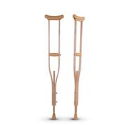 ksxnkhk 1 Pair Lightweight Wooden Underarm Crutch, 2pcs Crutches, Telescopic Adjustable Height Non-Slip, for Adults Women Men(Medium)