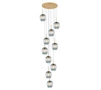 ksxnkhk 10/12/15/18-lights Large Chandelier,Mid Century Stair Pendant Lights Adjustable Height,Stainless Steel Base,E27 Bulb,Gold Raindrop Ceiling Light for Villa,Staircase,High Ce