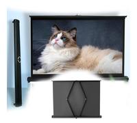 ksxnkhk 20inch 30inch 40inch 50inch Projector Screen for Tabletop, Retractable Projection Screen, Portable Movies Manual Pull Up Screen(30inch/16:9)