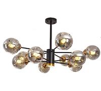 ksxnkhk 6-Light Black Industrial Sputnik Chandelier,E27,Metal Ceiling Light Fixture,Adjustable Height Pendant Light Fitting for Living Room Bedroom Dining Room Hallway-Black 1 10t
