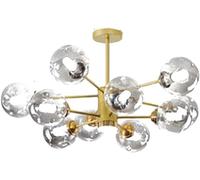 ksxnkhk 6-Light Black Industrial Sputnik Chandelier,E27,Metal Ceiling Light Fixture,Adjustable Height Pendant Light Fitting for Living Room Bedroom Dining Room Hallway-Gold 1 10t