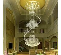 ksxnkhk 7.8ft Large High Chandelier Spiral Crystal Ceiling 13-Lights Raindrop Luxurious Flush Mount Light Fixture for Foyer Staircase Living Room Entryway Entrance(White,31.5 in x 86.6 i W