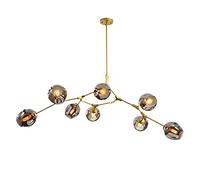 ksxnkhk Adjustable Downrod Modern Glass Shade Magic Bean Pendant Lamp,Modern Molecular Chandelier,Creative Hanging Lighting Fixture-B 8 Lights