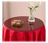 ksxnkhk Brown 36inch Round Glass Table Top, Replacement Tempered Dining 1/4" Thick Top(98cm(39in))