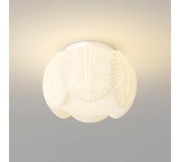 ksxnkhk ceiling light bedroom Nordic Crown Aisle Modern Creativity Cream Wind Semi Flush Mount Lamp Flower Hallway Chandelier Stairs