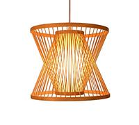 ksxnkhk Chandelier, Chinese Style Handmade Bamboo Chandelier Light Fixture, Retro Style E27 Handmade Woven Pendant Light Ceiling Lighting Fixture Lamp Shade for Living Room Bedroom Restaur