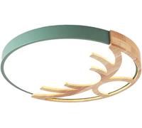 ksxnkhk Chandelier, Creative Antler Led Ceiling Light Fixture Minimalist Flush Mount Round Ceiling Lighting Coloraron Ceiling Light Adjustable Tri-Color Light Ultra Thin Acrylic Shade Flat