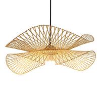ksxnkhk Chandelier, Creative Chinese Style Bamboo Pendant Lamps Japanese Zen Art Chandelier Lamps Southeast Asia Style Adjustable Hanging Lights for Living Room Bedroom Dining Room Kitchen