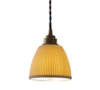 ksxnkhk Chandelier, Led Lights Japanese Ceramic Pendant Light Retro Brass Chandelier Fixtures Single Head E27 Base Adjustable Rope Hanging Lamp Applicable to The Tea Room at The Bedside Ai