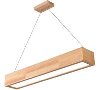 ksxnkhk Chandelier Light Long Strip Wooden Modern Minimalist Linear LED Hanging Ceiling Lighting Fixture for Kitchen Island Dining Living Room Office Bar Study Lnterior Ceilin White 24x3in
