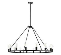 ksxnkhk Chandelier, Modern Chandeliers 12 Light Modern Pendant Lighting Industrial Farmhouse Industrial Country Style Large Round Pendant Light Fixture for Dining Room Entryway(12lights)