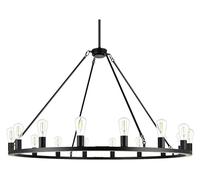 ksxnkhk Chandelier, Modern Chandeliers 12 Light Modern Pendant Lighting Industrial Farmhouse Industrial Country Style Large Round Pendant Light Fixture for Dining Room Entryway(9lights)