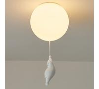 ksxnkhk Chandelier, Nordic Cute Bear Pendant Lights Ceiling Light with Frosted Glass Shade Chandelier Lighting for Children Room Boy Girl Room Bedroom Lamp Bar Shop Front Desk E27(C)