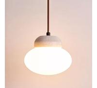 ksxnkhk Chandelier Nordic Yellow Travertine Pendant Light Fixture, Kitchen Island Farmhouse Decorate Glass Hanging Lamp, Height-Adjustable Ceiling Chandelier for Dining Room Entryway Foyer