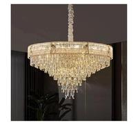 ksxnkhk Chandeliers, LED Crystal Chandelier Luxury Modern Elegant Lighting Fixture for Villa Living Room Bedroom Dining Ceiling Light Decor(Changeable,Dia95cm H50cm)
