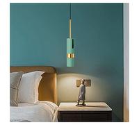 ksxnkhk Chandeliers LED Nordic Personality Green Single Head Led Chandelier American Sofa Living Room Background Wall Luxury Sofa Stairs Loft Lamp Holder Adjustable Art Deco Lights Pendant