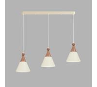ksxnkhk Chandeliers Milky Brown Dining Funnel-Shaped Metal Hanging Lamp with Resin Lampshade E27 Bulb Fixture Kitchen Island Decorative