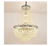 ksxnkhk Chandeliers, Modern High Ceiling European Clean Crystal Large LED Chandelier Crystal Chandelier For Living Dining Room Light Luxury(Changeable,D90cm H140cm)