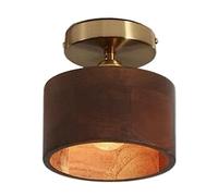 ksxnkhk Chinese Style Ceiling Light,Semi Flush Mount Chandelier,E27 Close to Ceiling Light Fixtures,Vintage Metal Wooden Art Recessed Ceiling Lamp,Home Decoration Lighting for Living Room,
