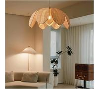 ksxnkhk Chinese Style Natural Rattan Petal Pendant Lights Designer Handmade Gloss Living Room Dining Room Lamps Simple Home Decoration,Chandelier