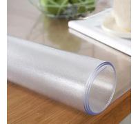 ksxnkhk Clear Plastic Tablecloth Protector Rectangle 43x79inch, Waterproof PVC Transparent Square Custom Table Cover for Dining Table, Buffet Parties and Camping