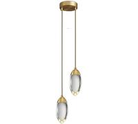 ksxnkhk Crystal Pendant Lighting for Kitchen Island Black LED Hanging Light 5W Warm Light Adjustable Contemporary Chandelier for Dining Hallway Staircase Foyer 1 Light(Black Clear,B)