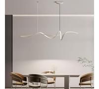 ksxnkhk Dimmable LED Pendant Lamp Dining Table Lamp, Modern Pendant Lamp Dining Table, Linear Pendant Lamp with Remote Control, Chandelier for LED Living Room Dining Room Office Kitchen La