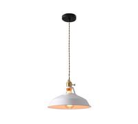 ksxnkhk E27 Chandelier,Retro Industrial Kitchen Home Ceiling Lamp, Adjustable Restaurant Pendant Light Cafe Chandelier Bar Lounge Hanging Lights Garden Decorative Lamps(White,31cm)