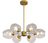 ksxnkhk E27 Starburst Ceiling Light,Handblown Glass Sphere During Lighting,Sputnik Modern Nordic Chandelier,Mid-Century Branch Chandelier-Glare Cover 6 Head