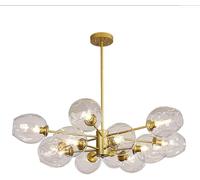 ksxnkhk E27 Starburst Ceiling Light,Handblown Glass Sphere During Lighting,Sputnik Modern Nordic Chandelier,Mid-Century Branch Chandelier-Glare Cover 12 Head