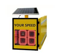 ksxnkhk Electronic Powered LED Speed Limit Signs,Solar Radar Detective Warning,Maximum Adjusted,for Traffic Safety,High Visibility Reflective,Ip65 Weatherproof Solarenergy