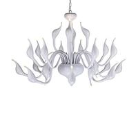 ksxnkhk Elegant Art Deco LED Swan Chandelier - 6 Silver Wall Fixtures, G4 Bulb Compatible, Stylish Candle Design for Modern & Loft Spaces, Stunning Home Lighting Decor