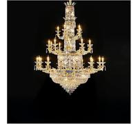 ksxnkhk European Style Villa Crystal Chandelier Luxury Atmosphere Living Room Lights Simple Modern Dining Room Bedroom Lights, Chandelier(115X210CM)