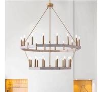 ksxnkhk Farmhouse 48 Light Wagon Wheel Chandelier 55 inch 2 Tier Extra Large Black Chandeliers Industrial Rustic Light,Chandelier
