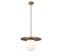 ksxnkhk Full Copper Disc Natural Marble Orb Pendant Lightled Bedroom Desk Bedside Living Room Decoration Hanging Lamp LEDG9 Light Source Chandeliers Modern Simple Home Lighting Fixtures In
