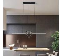 ksxnkhk Gold Modern Chandelier Kitchen Pendant Light, Black Living Room 42W LED Dimmable Hanging Pendant Light Fixture Compatible with Kitchen Island Light Compatible with Table Dining Roo