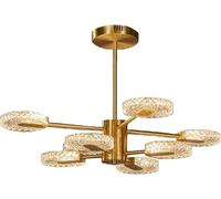 ksxnkhk Gold Romantic Chandelier LED Modern Sputnik Chandelier Light,Hanging Pendant Lighting Mid Century Ceiling Light Fixtures,Chandelier