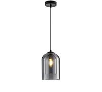 ksxnkhk Hand Blown Glass Pendant - Adjustable Mini Globe Chandelier for Kitchen, Dining Room, and Bathroom - Eye Protection & Elegant Design(Blue) (Black)