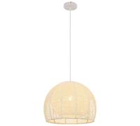 ksxnkhk Hand-Woven Ceiling Pendant Made Boho Chandeliers E27 Vintage Pendant Light Dome Lampshade Coastal Fixture Farmhouse Hanging Light For Living Room Bedroom Restaurant Cafe Teahouse