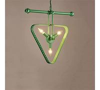 ksxnkhk Hanging Lamp, LED Modern Chandelier Lamp Pendant Lights V intage Industrial Pendant Light Metal Iron Cafe Bar Restaurant Retro Iron Adjustable Ceiling Light Triangle Shaped with 3