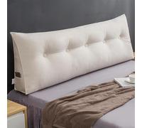 ksxnkhk Headboard Wedge Backrest Positioning Support Bed Rest Reading Pillows Cartoon Pillow Queen White Daybed Length of Back Pillow,White,79in