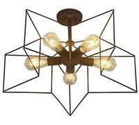 ksxnkhk Hemp Chandelier Five-Pointed Star Iron Chandelier, Balcony Aisle Corridor Lights Led Industrial Winds Bar Restaurant Lights Lighting (Style : B),A,for Living Room