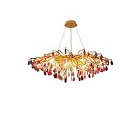 ksxnkhk Indoor Chandelier, Pendant Ceiling Light Crystal Chandelier Art Deco Colorful Design Chandelier Lighting Glossy Chandelier Compatible with Foyer Restaurant, Suitable Compatible wi